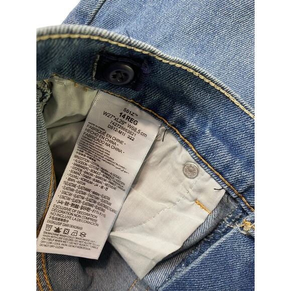 Levi's 551Z Authentic Straight Jeans, Stretch | Big Boys 14R 27"x29" NEW - Picture 5 of 5